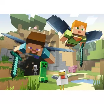 Dėlionė Ravensburger Minecraft Animal Adventures — 200 dalių, stačiakampė