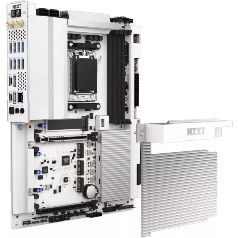 NZXT N9 X870E Balta AM5 DDR5 ATX pagrindinė plokštė