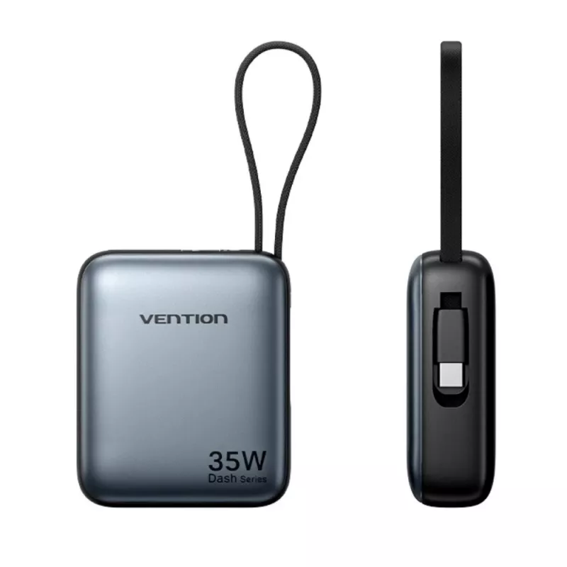 Išorinė baterija Vention FHEH0 ličio polimero 10000 mAh 35 W USB-C juoda