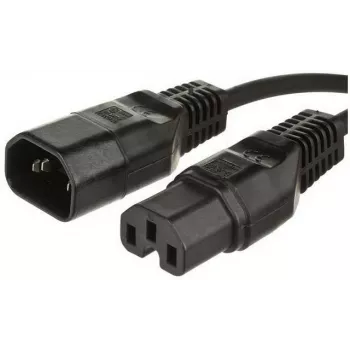 „Microconnect PE011410“ maitinimo laidas, juodas, 1 m, C14 lizdas, C15 kištukas