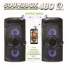Rebeltec SoundBox 480 nešiojamas „Bluetooth“ stereo garsiakalbis juodas, 50W RMS