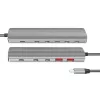 LogiLink USB 3.2 Gen2 šakotuvas 4+1 prievadų 2x USB-A 2x USB-C PD 100W aliuminis
