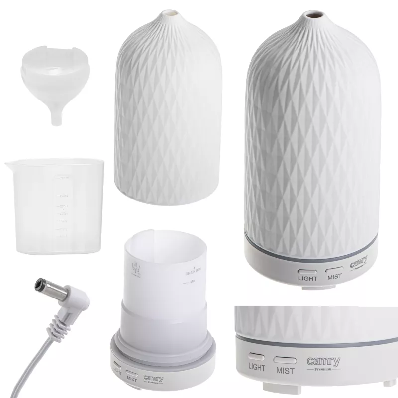 Camry | CR 7970 | Ultragarsinis aromatinis difuzorius 3in1 | Ultragarsinis | Tinka patalpoms iki 25 m² | Baltas