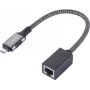 Renkforce USB-C į Gigabit Ethernet Mini Adapteris Juodos spalvos Tinklo adapteris USB-A USB 3.2 (RF-6410612)