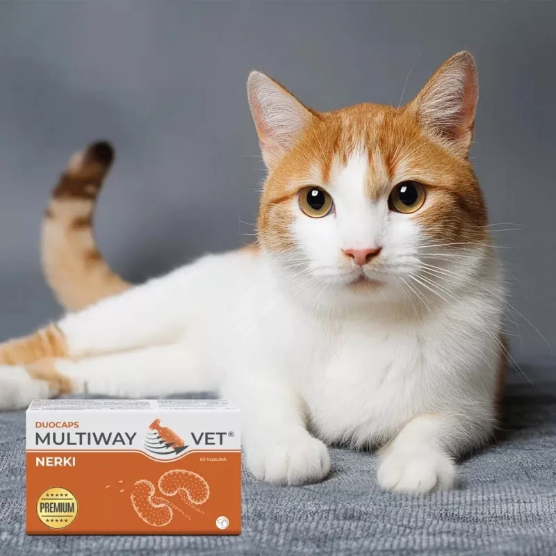 Maisto papildo kapsulės JM Sante Multiway Vet Duocaps Inkstai šunims ir katėms, 60 vnt., 150 g kartoninė pakuotė