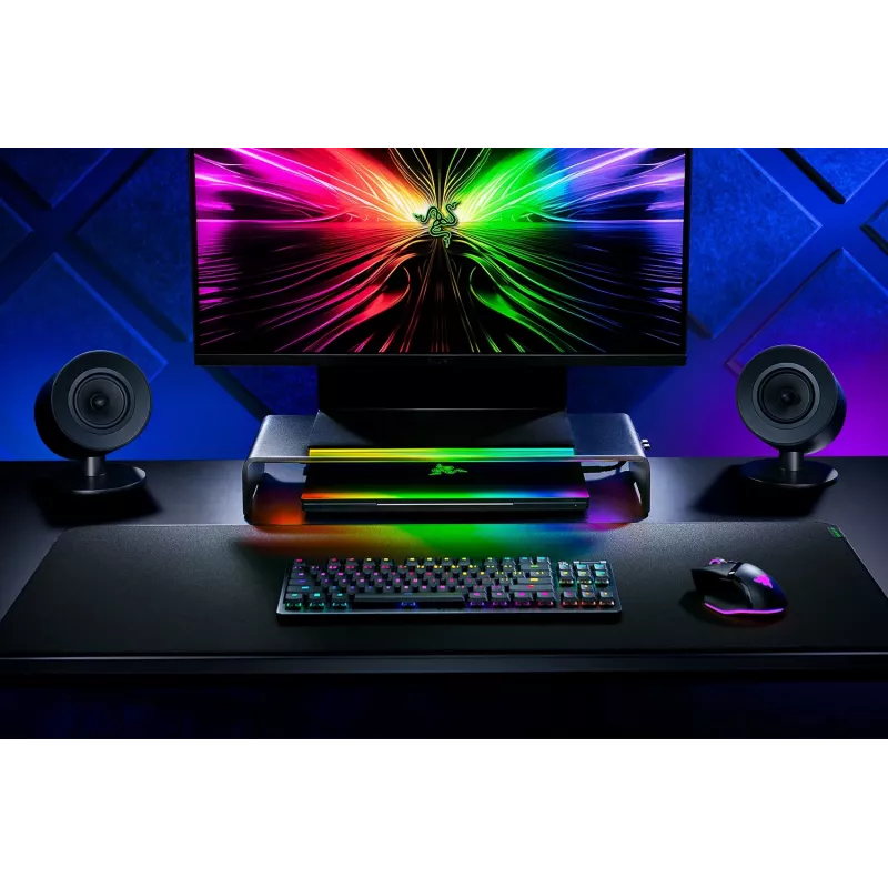 “Razer RC21-02320100-R3M1” monitoriaus stovas, skirtas 61–68,6 cm (24–27 colių) ekranams, ant stalo pastatomas, aliuminis