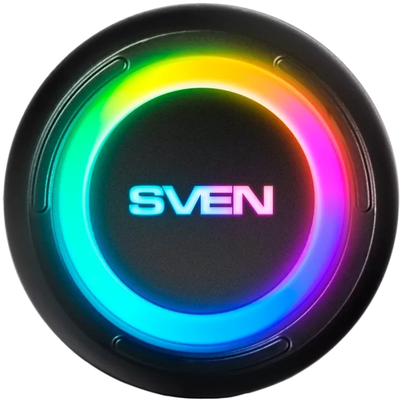 Garsiakalbis SVEN PS-315, juodas, galia 2x10W (RMS), atsparus vandeniui (IPx6), TWS, Bluetooth, USB, microSD, ličio baterija