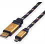 ROLINE GOLD USB 2.0 kabelis, A tipo - 5 kontaktų Mini, 1,8 m (11.02.8822)
