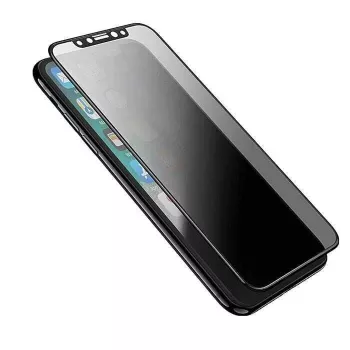 Grūdinto stiklo ekrano apsauga „Devia Real Series“, skirta „iPhone XS Max“, 3D viso ekrano, juoda
