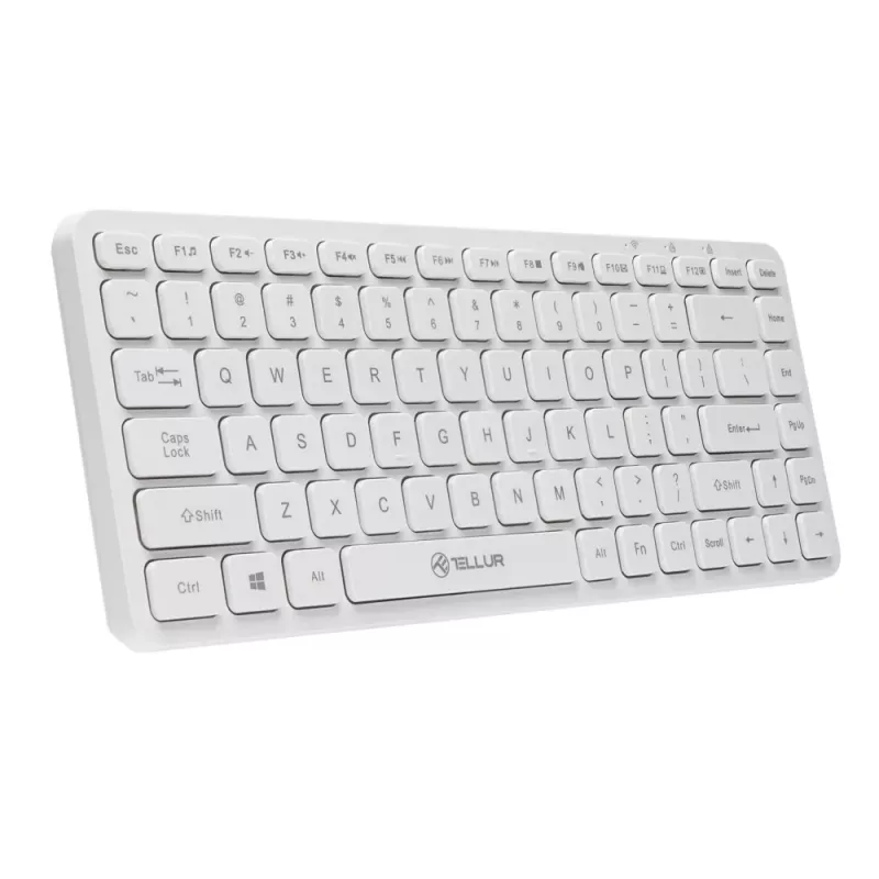 Belaidė klaviatūra Tellur TLL491241 Mini Balta — kompaktiškas išdėstymas, belaidis ryšys