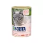 Šlapias kačių ėdalas BOZITA Salmon Pate 400 g — pilnavertis konservuotas ėdalas suaugusioms katėms, be grūdų, jautriam skrandžiui