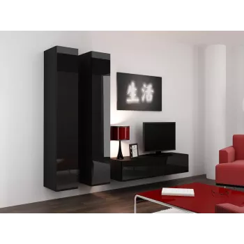 Cama uždara Spintelė VIGO '180' 180/40/30 juodas/juodas blizgus