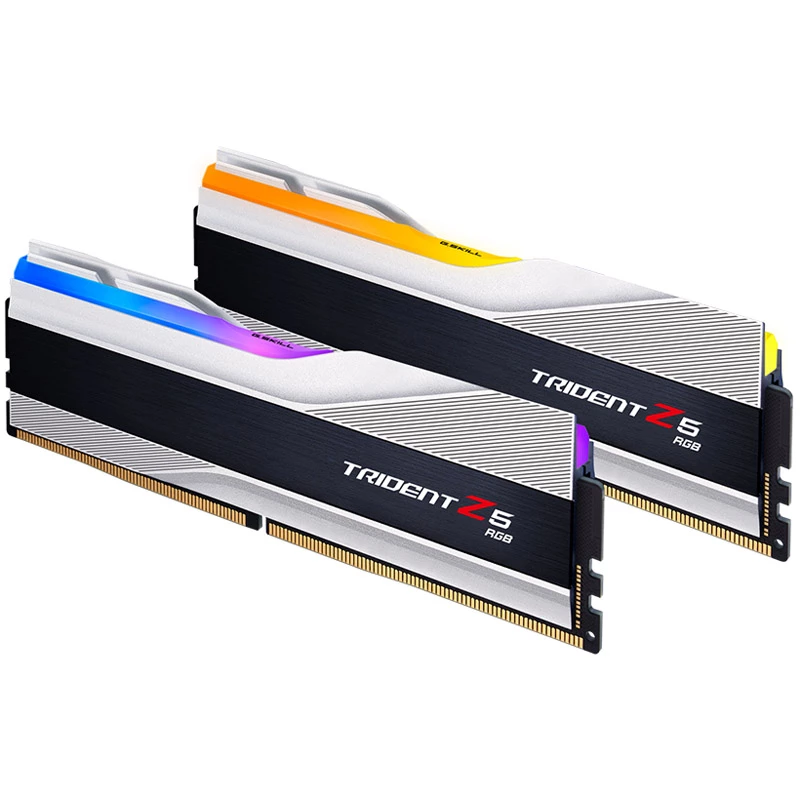 DIMM 64 GB DDR5-6000 (2x 32 GB) Dual-Kit, Arbeitsspeicher silber, F5-6000J3238G32GX2-TZ5RS, Trident Z5 RGB , INTEL XMP