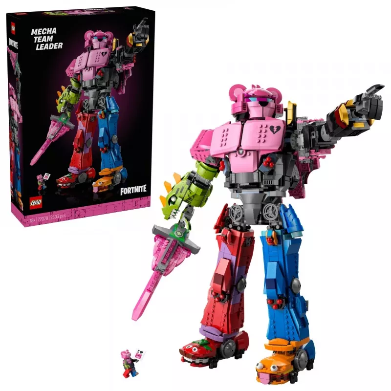 LEGO statybinių kaladėlių rinkinys Team Leader Mechs 77078 — Fortnite, 2503 dalys, 1 minifigūrėlė, 450 mm mecho aukštis