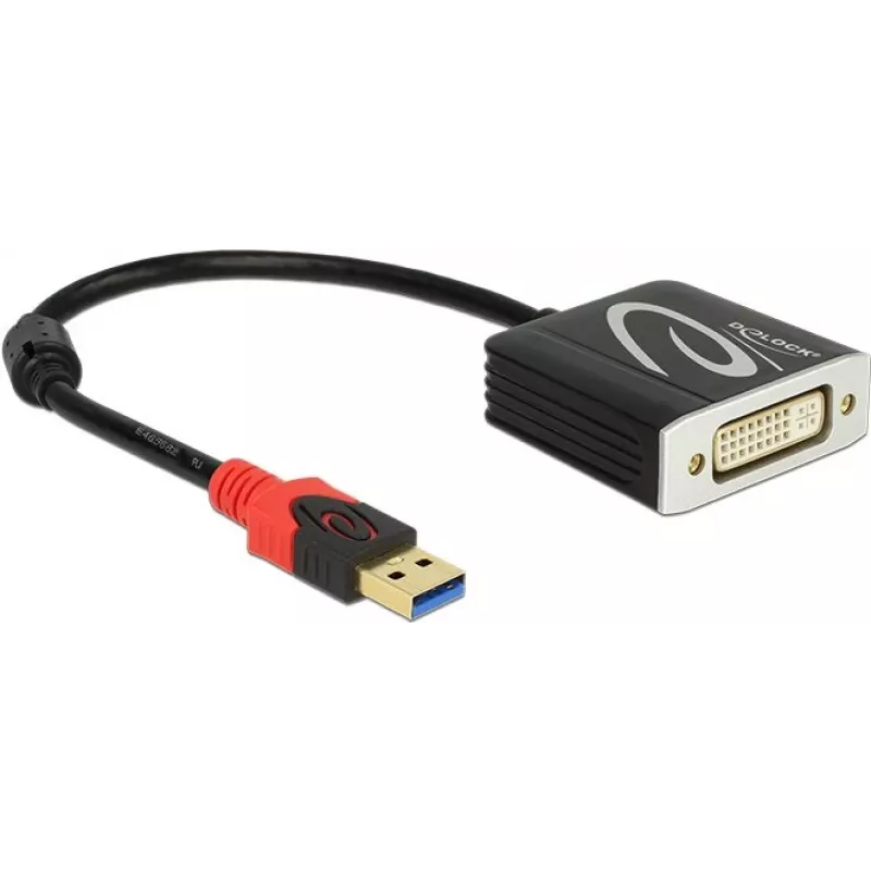 Vaizdo kabelio adapteris DeLOCK 62737 DVI-I 0,2 m Juoda