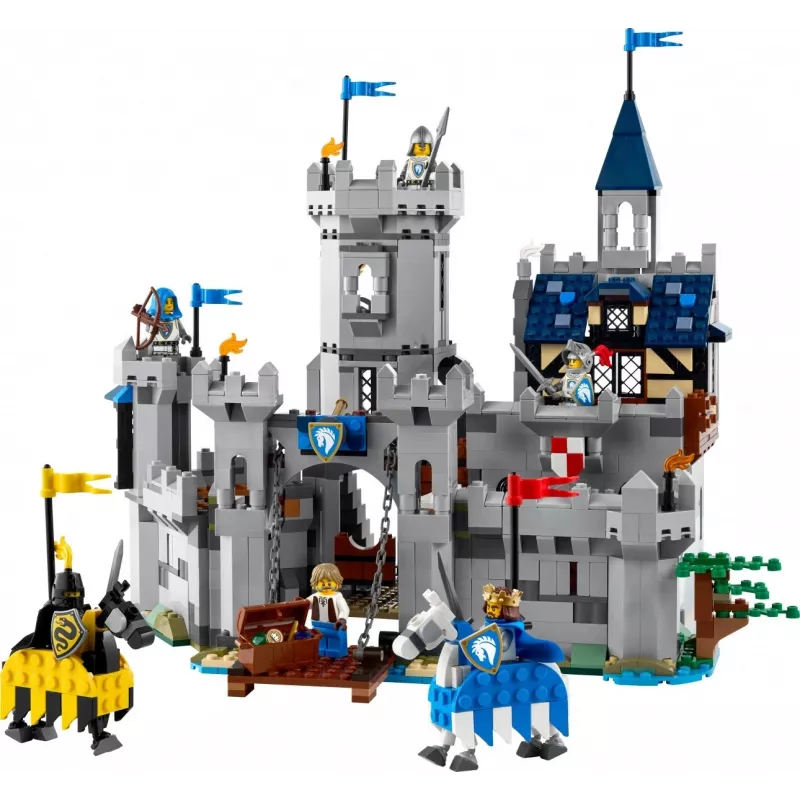 Konstruktorius LEGO Creator 3-in-1 viduramžių riterio pilies rinkinys 31168 — 1371 dalis, 6 mini figūrėlės, amžius 9+