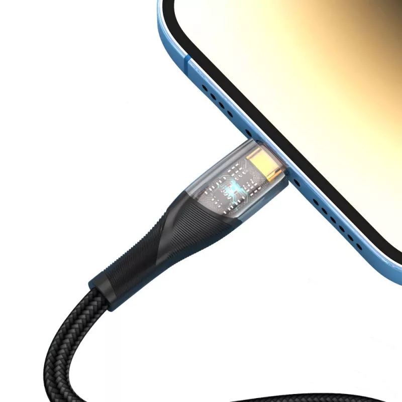 USB Type-C duomenų kabelis Tellur TLL155731, Type-C į Type-C, 60 W galia, 100 cm, juodas