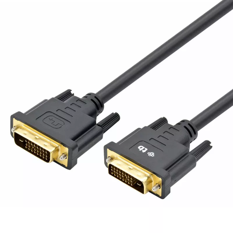 TB MM DVI 24 + 1 kabelis 1,8 M. Juoda, Gold (AKTBXVD24DVI18B)