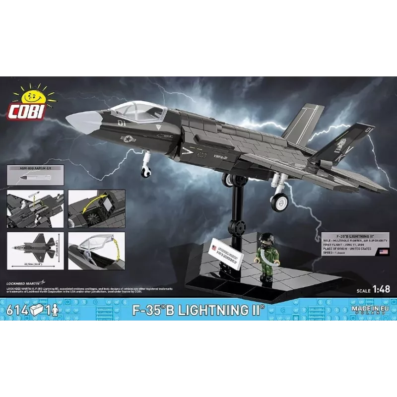 F-35B Lightning II statybiniai blokeliai - 614 dalių