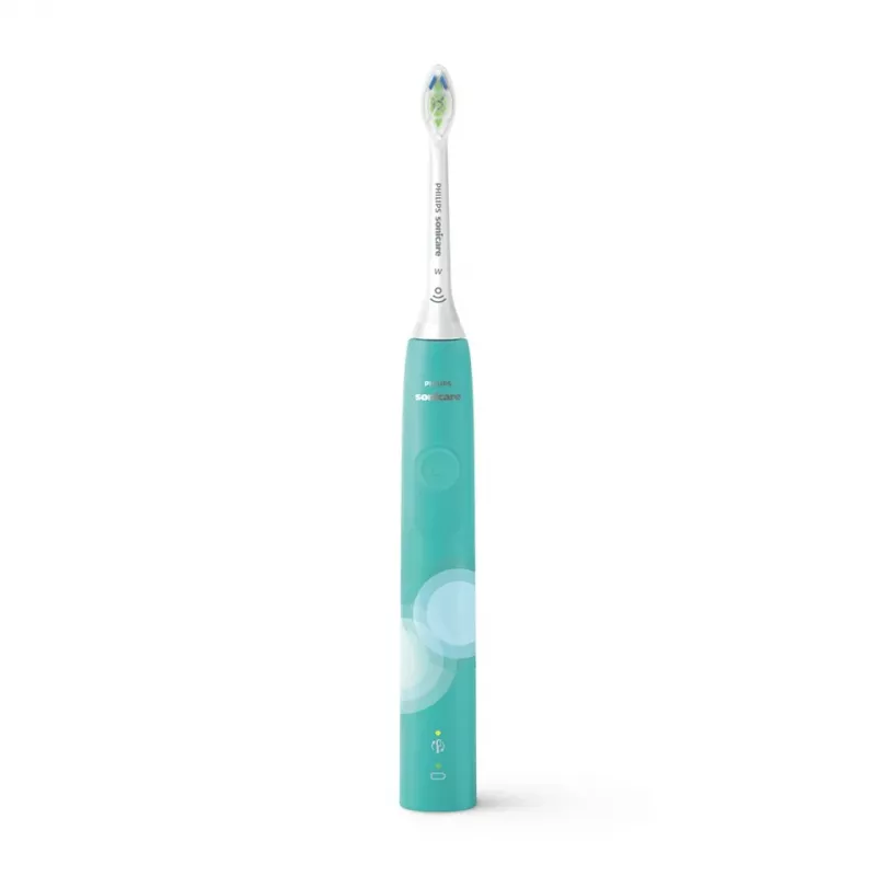 Soninis elektrinis dantų šepetėlis Philips 4100 Series HX3689/43 — įmontuota Li-Ion baterija, 1 rankena, 1 šepetėlio galvutė, Kasdienės priežiūros režimas, turkio spalvos