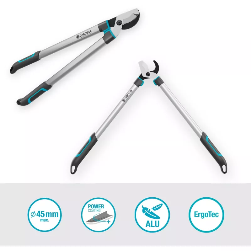 Gardena genėjimo žirklės EasyCut L pilka/turkio 50cm (12031-88)