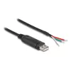 DeLOCK adapterio kabelis USB 2.0 Type-A į nuoseklųjį RS-485 2 m juodas