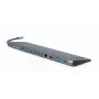 Gembird A-CM-COMBO9-01 USB Type-C 9-in-1 kelių prievadų adapteris (USB šakotuvas + HDMI + VGA + PD + kortelių skaitytuvas + LAN + 3,5 mm garsas), kosminė pilka