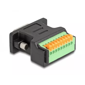 DeLOCK D-Sub 9 kontaktų laido galo adapteris su mygtuku