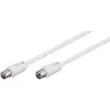 Wentronic Goobay antenos prijungimo laidas, baltas, 0,5 m - IEC/Coax kištukas, IEC/Koax lizdas (50910)