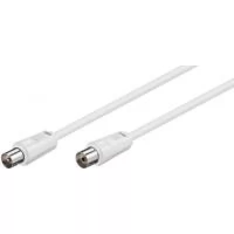 Wentronic Goobay antenos prijungimo laidas, baltas, 0,5 m - IEC/Coax kištukas, IEC/Koax lizdas (50910)