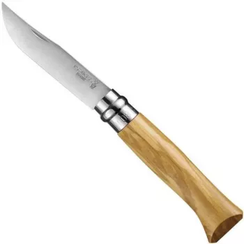 Sulankstomas kišeninis peilis Opinel Nr. 08 su alyvmedžio rankena, nerūdijančio plieno geležte, modelis 002020