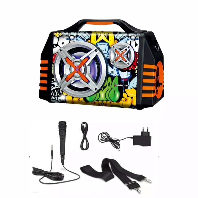 Nešiojamas garsiakalbis Manta SPK1005PRO Helios 2, juodas