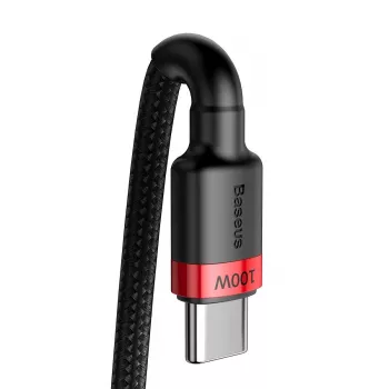 Baseus Cafule PD2.0 100W įkrovimo USB į Type-C laidas (20V 5A) 2m Raudona+Juoda