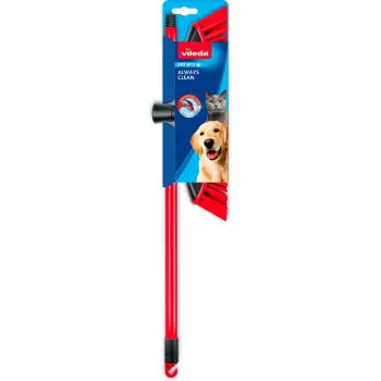 Šluota VILEDA Pet Pro ALWAYS CLEAN su ergonomiška raudona rankena, lengvos konstrukcijos