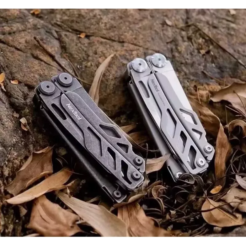 Multitool Nextool Mini FLAGSHIP NE20122 — 10 funkcijų kompaktiškas nerūdijančio plieno daugiafunkcis įrankis, juodas, 67×27×17 mm, 83 g