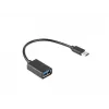 USB laidas Lanberg AD-OTG-UC-01 0,15 m USB 2.0 USB A USB C Juoda