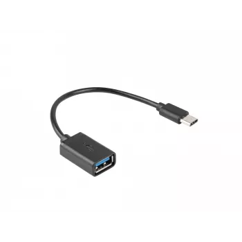 USB laidas Lanberg AD-OTG-UC-01 0,15 m USB 2.0 USB A USB C Juoda