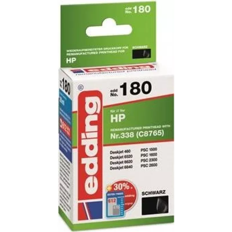 EDDING EDD-180 - Rašalas - HP - juodas - 338 - papildymas - Papildymas - suderinamas