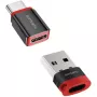 Sąsajos adapteris 4smarts 541615 — USB Type-A (pagrindinis) į USB Type-C (išvestis), juodas, tiesus kištukas-lizdas, pakuotėje 2 vnt.