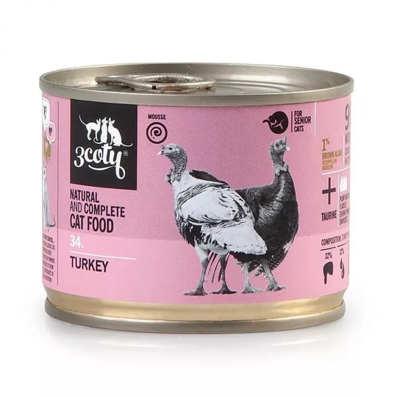 3COTY 34. Turkijos senjorams - šlapias kačių ėdalas - 180g