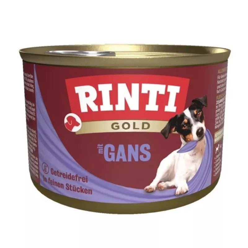 RINTI Gold Goose - šlapias šunų maistas - 185g