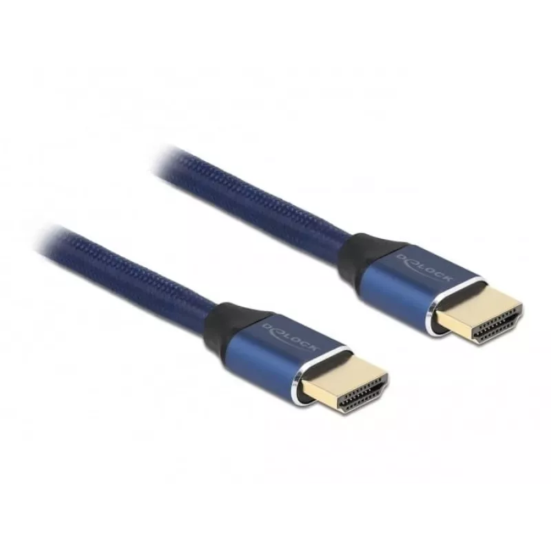HDMI kabelis DeLOCK Ultra High Speed 48 Gbps 8K 60 Hz mėlynas 1 m