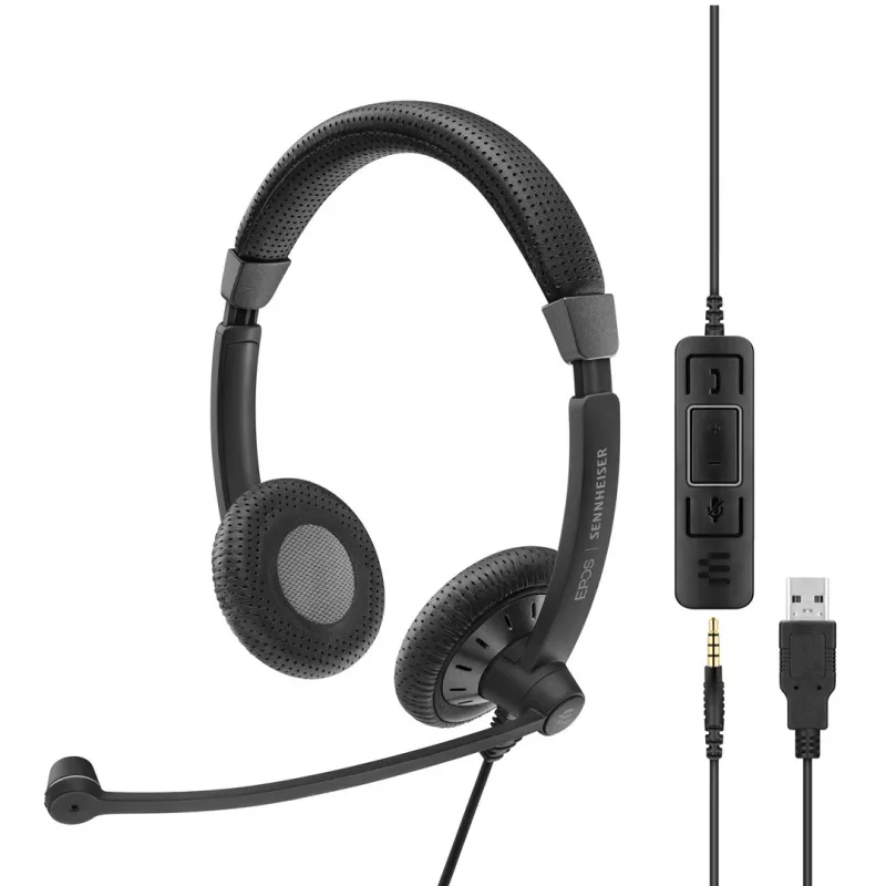 EPOS | SENNHEISER IMPACT SC 75 USB MS ausinės su mikrofonu, laidinės, ant galvos, USB Type-A, juodos