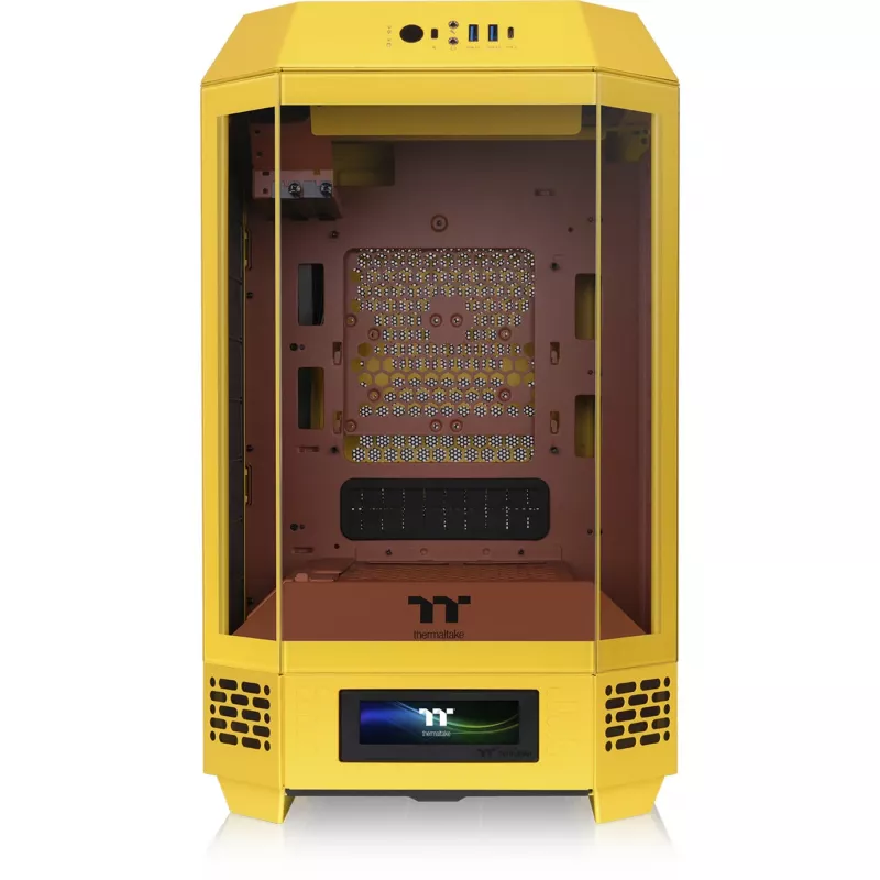 Mini bokšto korpusas THERMALTAKE The Tower 250 Butter Caramel — microATX/Mini-ITX, ATX palaikymas, kompaktiškas korpusas
