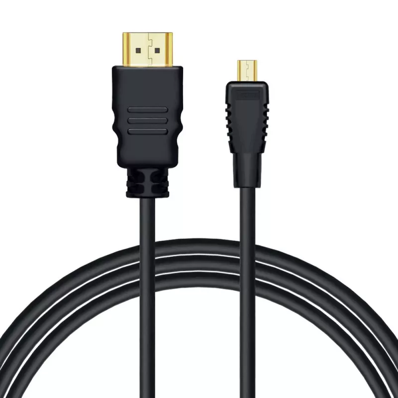 Savio CL-40/M HDMI (M) - micro HDMI (M) laidas su Ethernet, 2m, Juoda