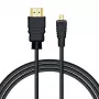 Savio CL-40/M HDMI (M) - micro HDMI (M) laidas su Ethernet, 2m, Juoda