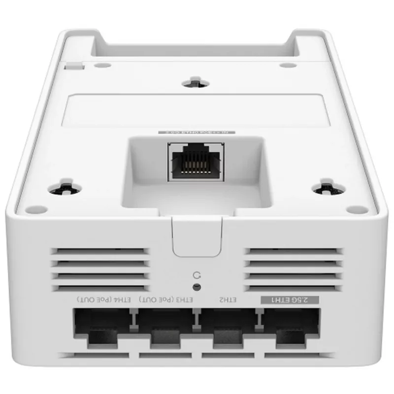 Belaidis prieigos taškas TP-LINK EAP775-Wall 9300 Mbit/s, trijų juostų 2.4/5/6 GHz, 5x RJ-45, PoE, baltas