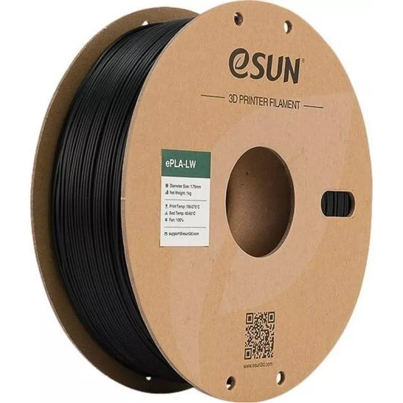 PLA LW 1,75mm JUODA 1kg ESUN 3D SIJAS (PLA-LW175B1P1)