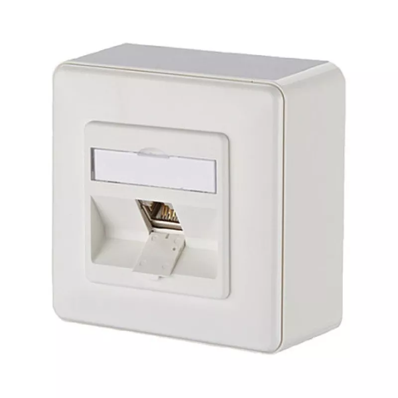 METZ CONNECT BTR IT CONNECT E-DAT Module 8(8) AP - Wall Box - RJ-45 - Pure White, RAL 9010 (1309110002-E)
