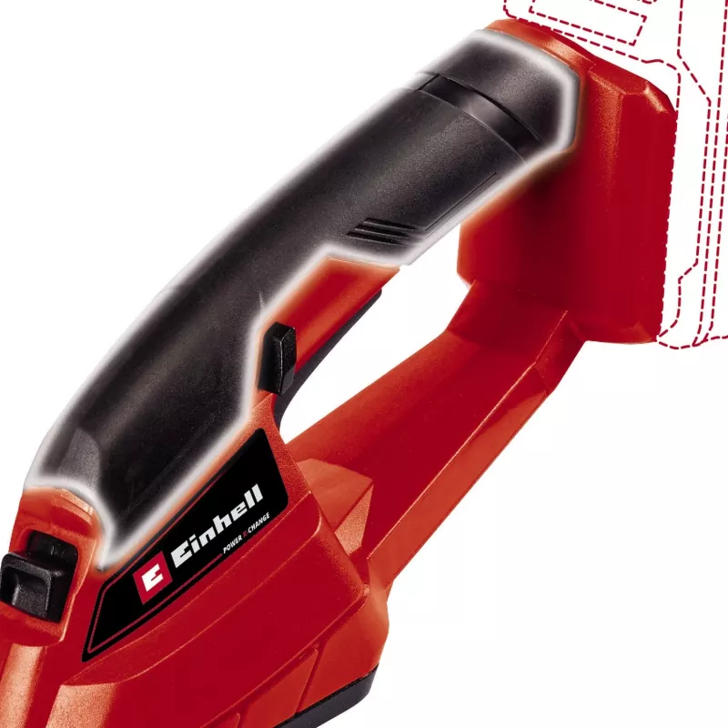 Akumuliatorinės žolės žirklės Power X-Change GC-CG 18/1 Li-Solo, 18V (raudona / juoda, be akumuliatoriaus ir įkroviklio)